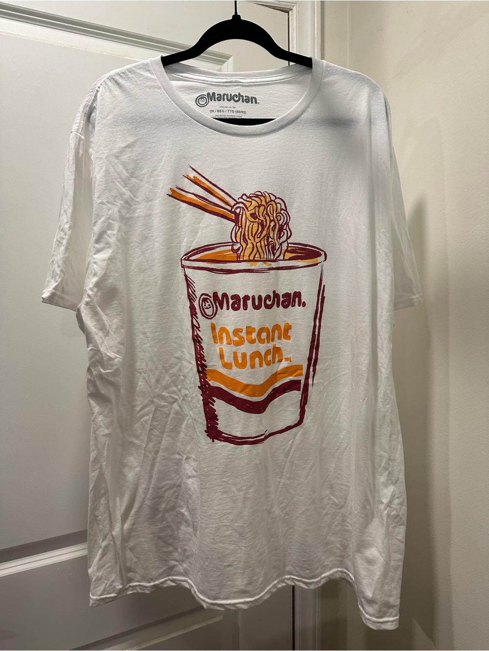 Maruchan Lunch Cup Noodles Graphic T-Shirt White Size 2XL 100% Cotton